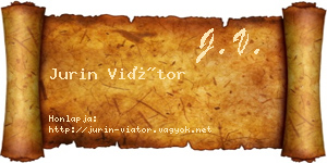 Jurin Viátor névjegykártya